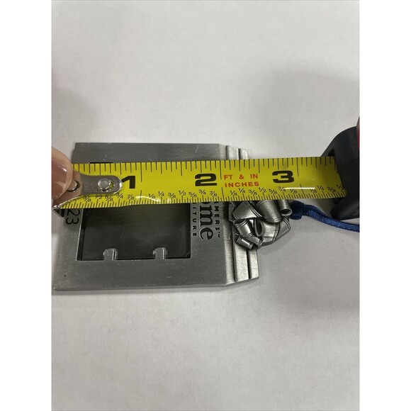 Farmers Furniture Pewter Gift Box Shaped Picture Frame Christmas Ornament 2023 - Picture 7 of 8